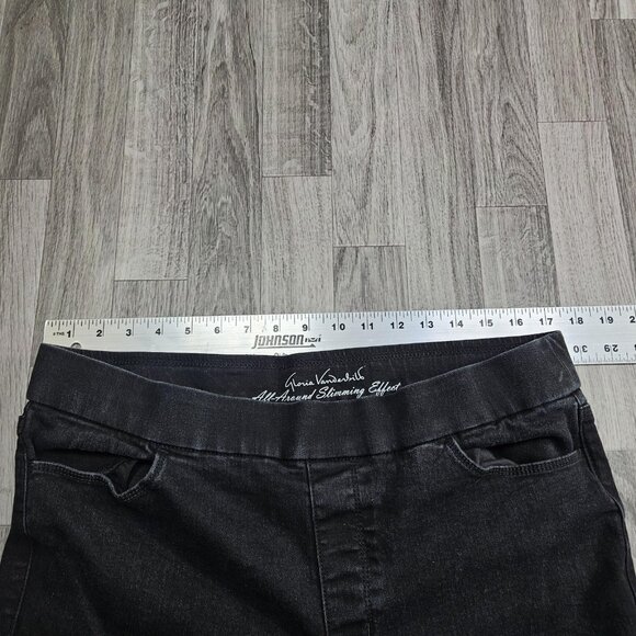 Gloria Vanderbilt Jeans Womens 16 Black All Around Slimming Effect Pull On Pants - Picture 7 of 11